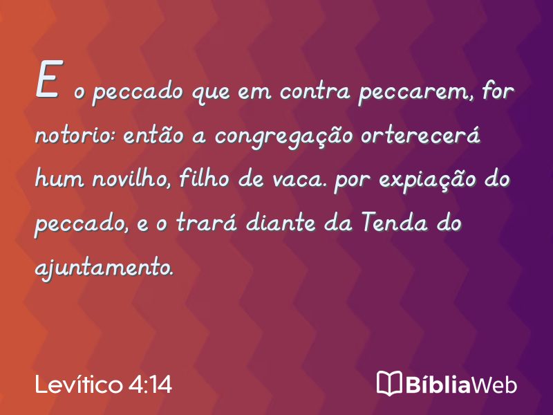 Levítico 4:14 em imagem para compartilhar