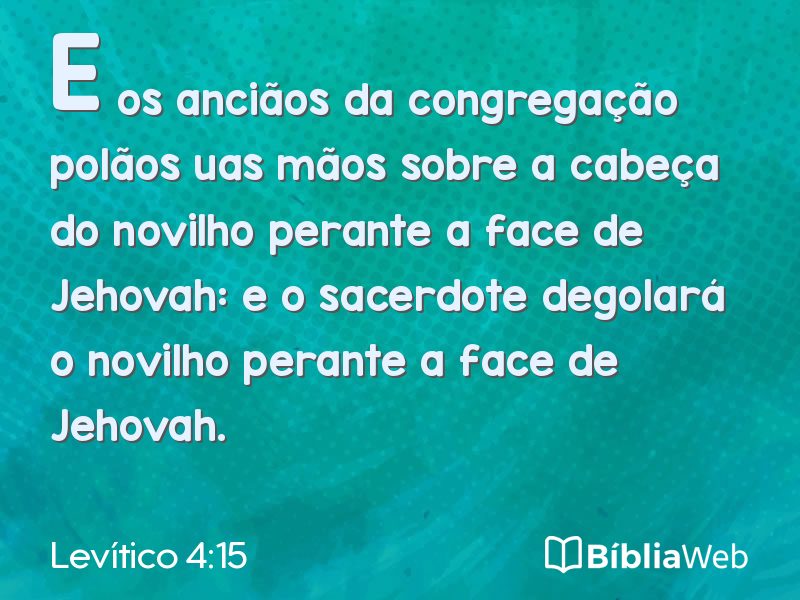 Levítico 4:15 em imagem para compartilhar