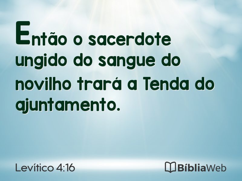 Levítico 4:16 em imagem para compartilhar