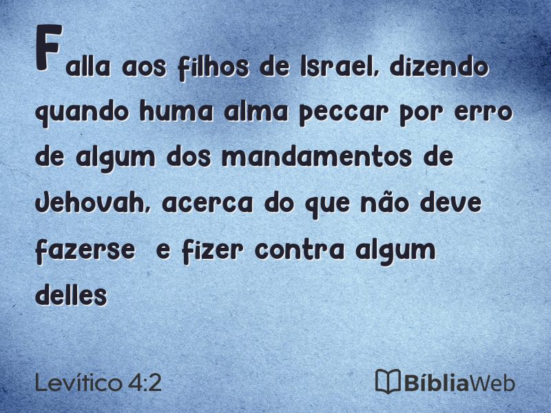 Levítico 4:2 em imagem para compartilhar