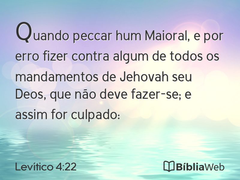 Levítico 4:22 em imagem para compartilhar