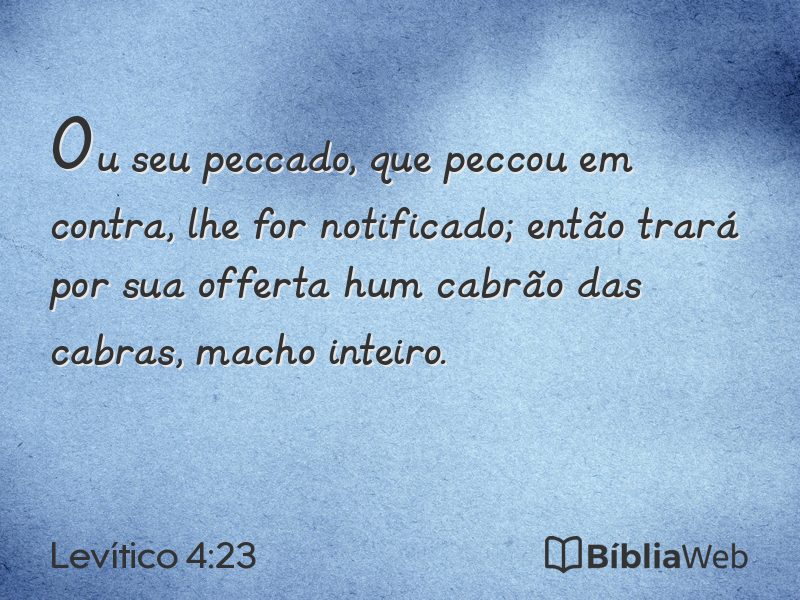 Levítico 4:23 em imagem para compartilhar