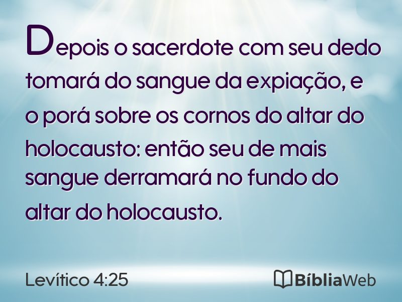 Levítico 4:25 em imagem para compartilhar