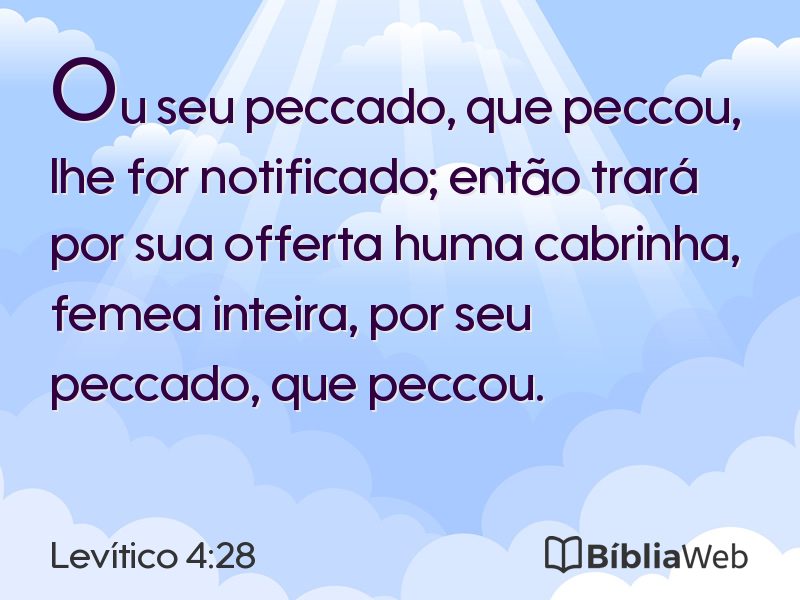 Levítico 4:28 em imagem para compartilhar