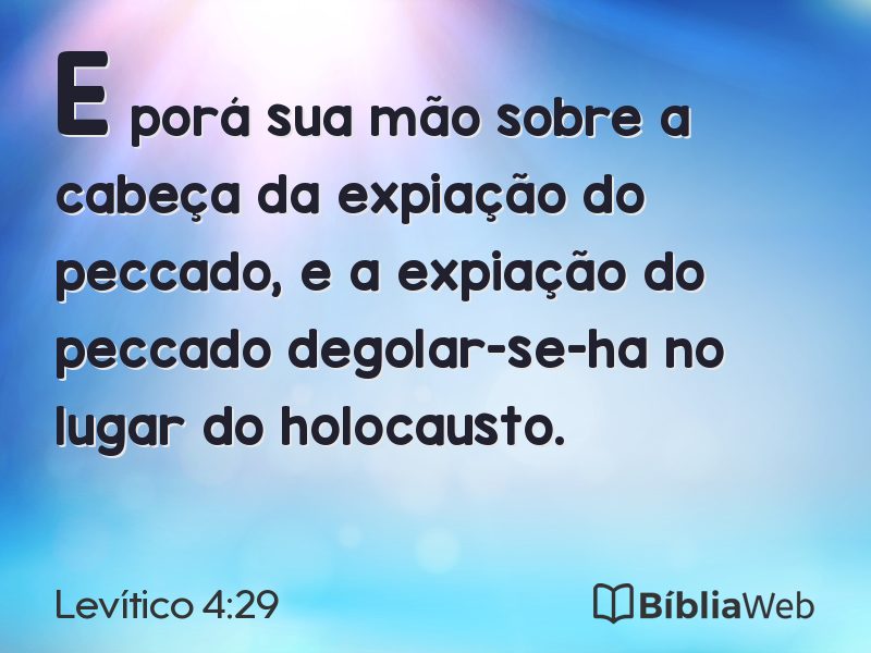 Levítico 4:29 em imagem para compartilhar