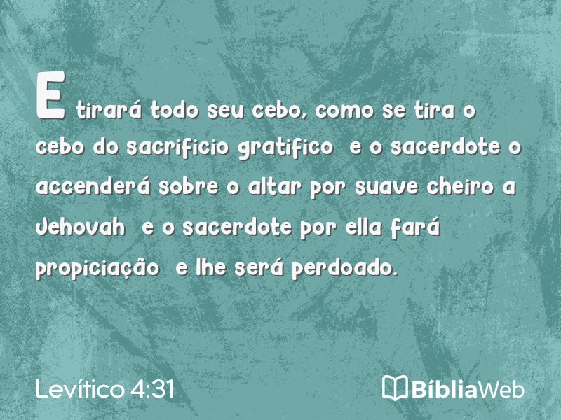 Levítico 4:31 em imagem para compartilhar