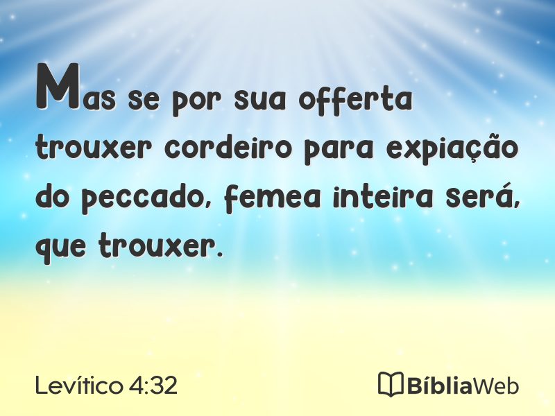 Levítico 4:32 em imagem para compartilhar