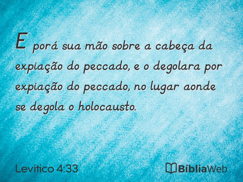Levítico 4:33 em imagem para compartilhar