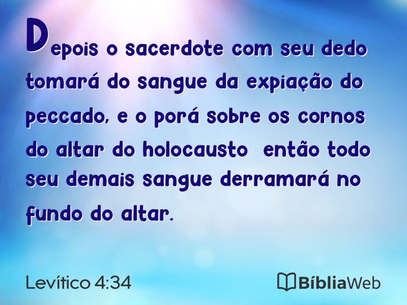 Levítico 4:34 em imagem para compartilhar