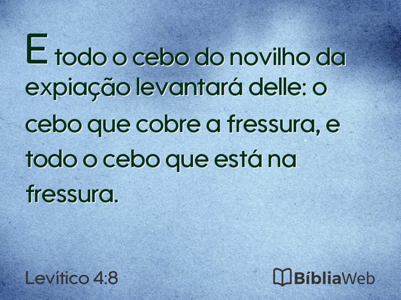 Levítico 4:8 em imagem para compartilhar