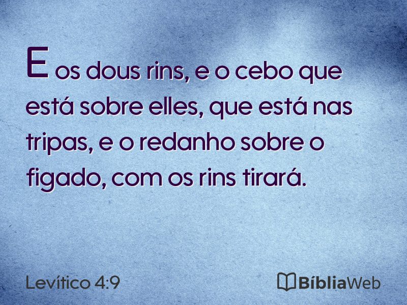 Levítico 4:9 em imagem para compartilhar