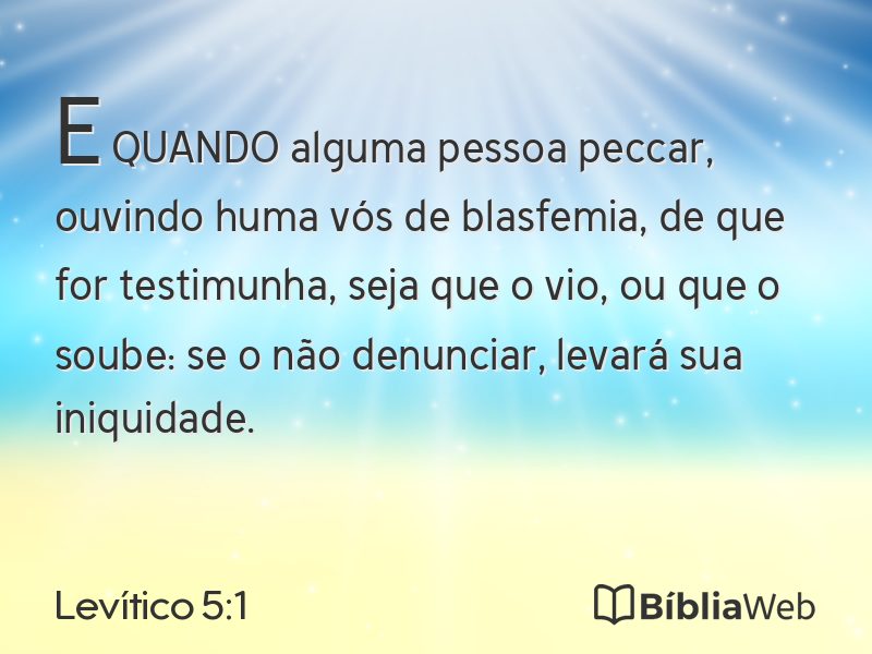 Levítico 5:1 em imagem para compartilhar