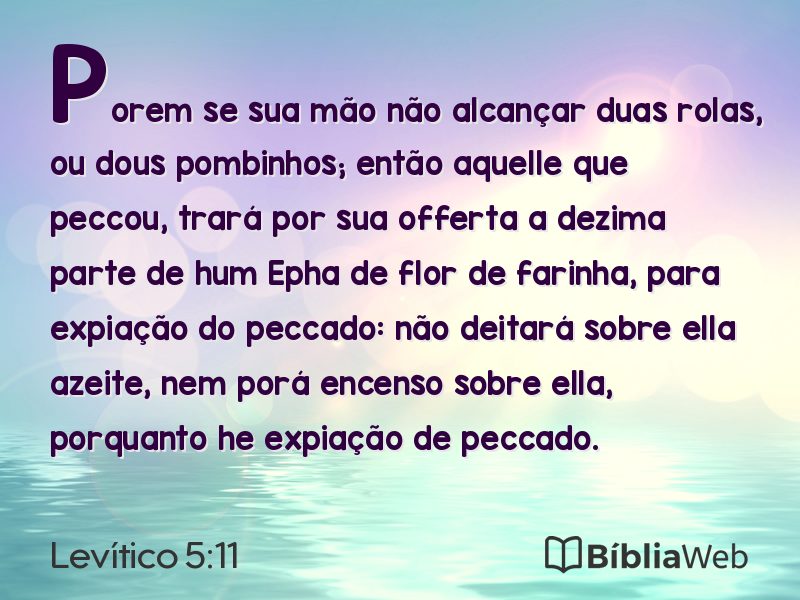 Levítico 5:11 em imagem para compartilhar