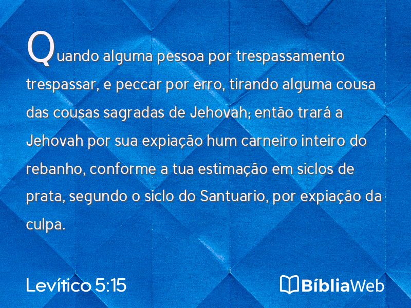Levítico 5:15 em imagem para compartilhar