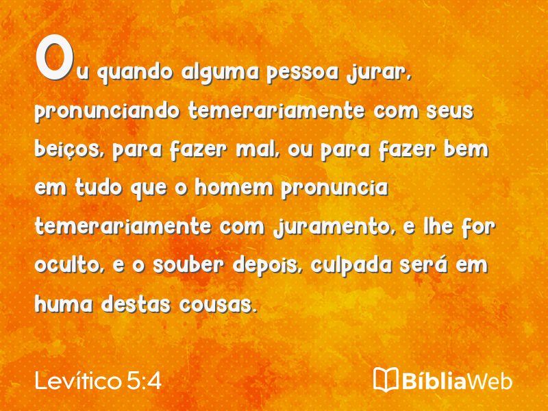Levítico 5:4 em imagem para compartilhar