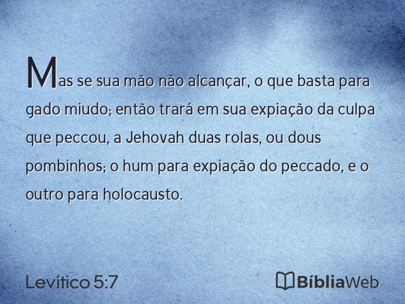 Levítico 5:7 em imagem para compartilhar