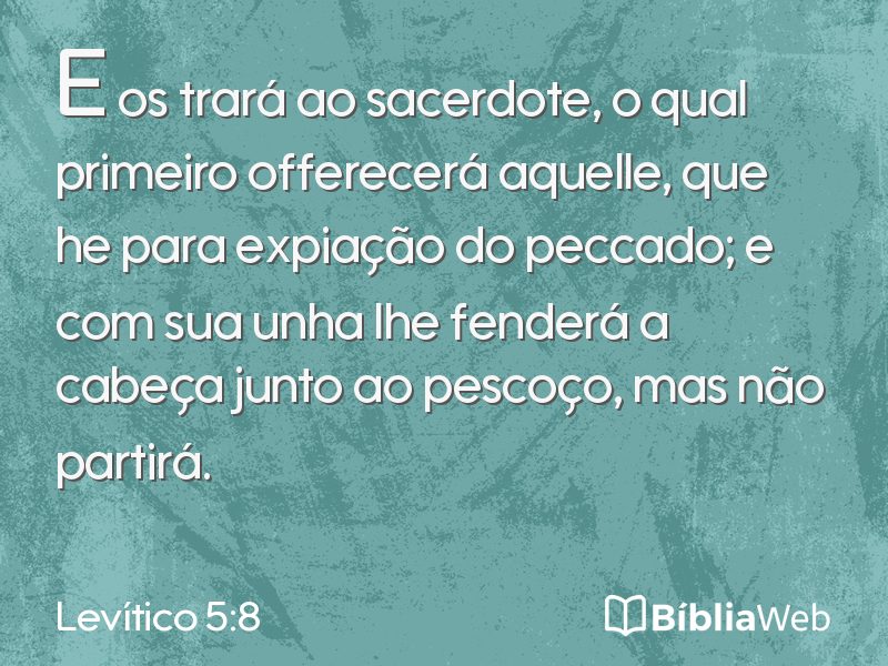 Levítico 5:8 em imagem para compartilhar