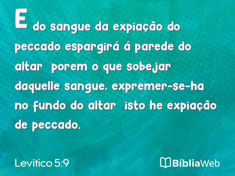Levítico 5:9 em imagem para compartilhar