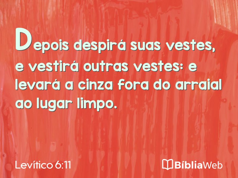 Levítico 6:11 em imagem para compartilhar