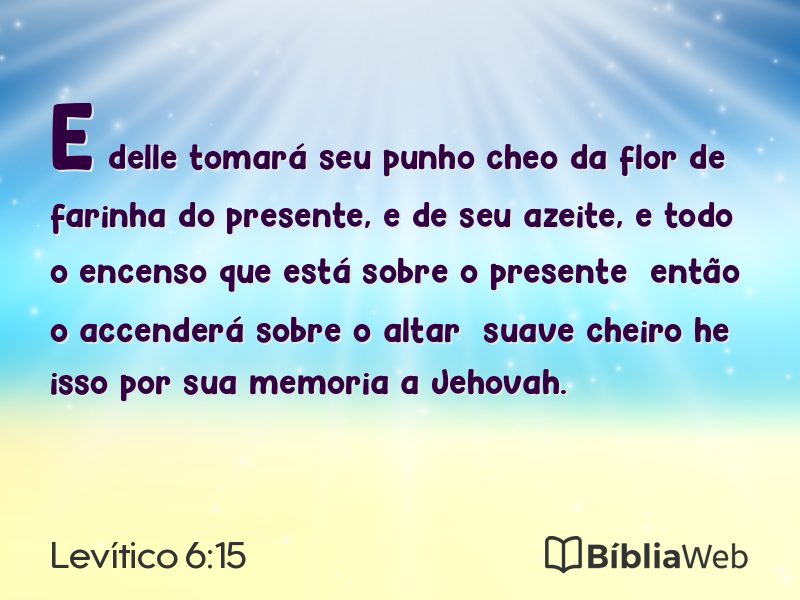 Levítico 6:15 em imagem para compartilhar