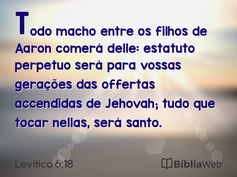 Levítico 6:18 em imagem para compartilhar