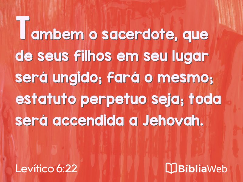 Levítico 6:22 em imagem para compartilhar