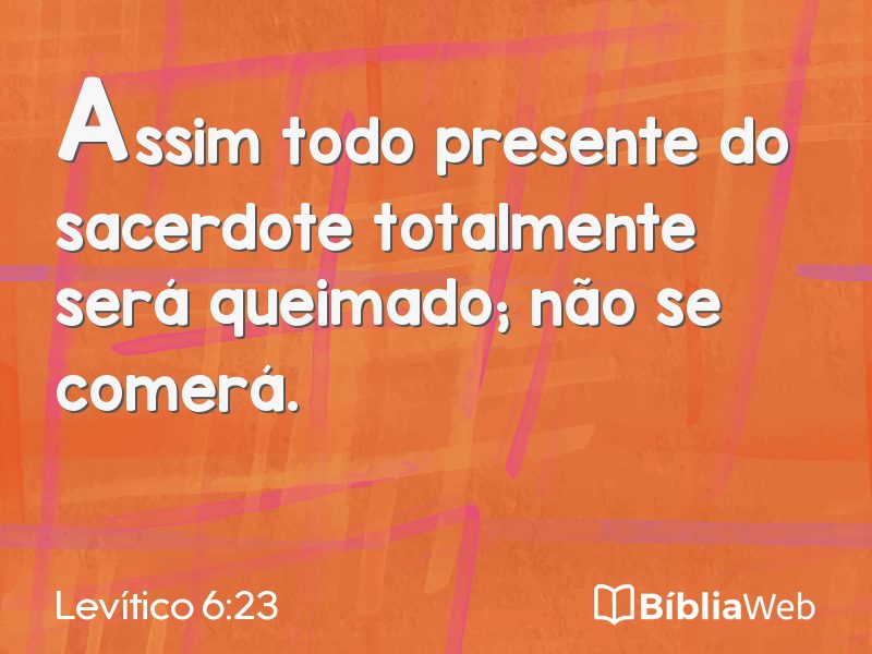 Levítico 6:23 em imagem para compartilhar