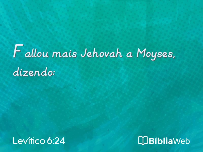 Levítico 6:24 em imagem para compartilhar