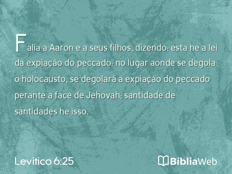 Levítico 6:25 em imagem para compartilhar
