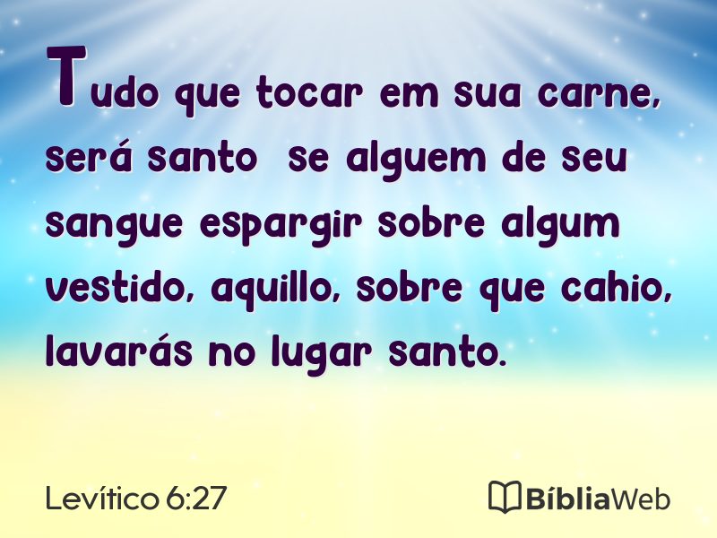 Levítico 6:27 em imagem para compartilhar