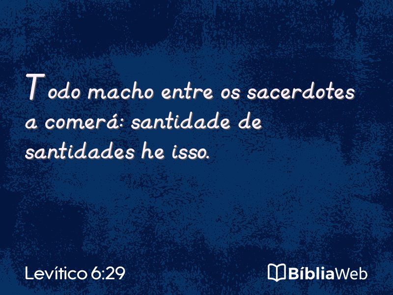 Levítico 6:29 em imagem para compartilhar