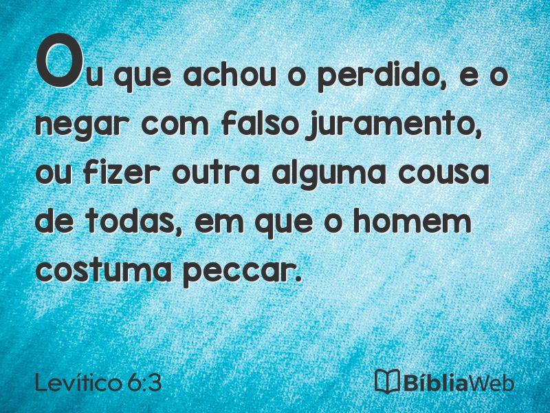 Levítico 6:3 em imagem para compartilhar
