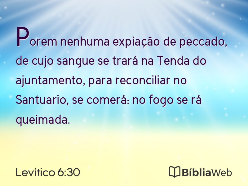 Levítico 6:30 em imagem para compartilhar