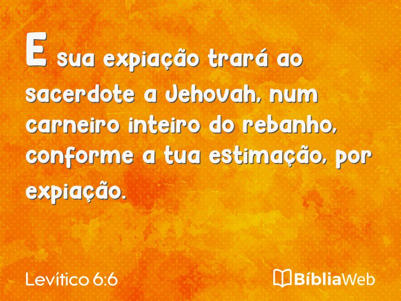 Levítico 6:6 em imagem para compartilhar