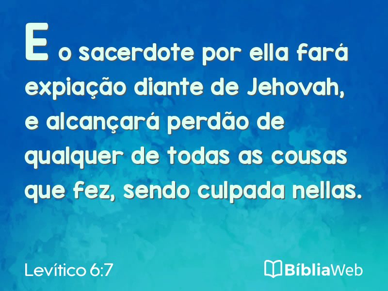 Levítico 6:7 em imagem para compartilhar