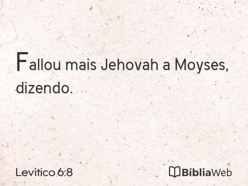 Levítico 6:8 em imagem para compartilhar