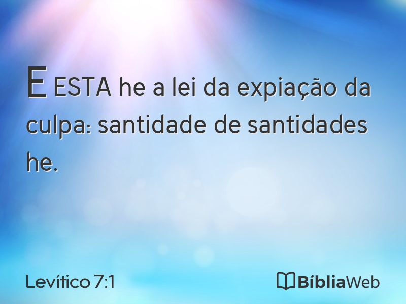 Levítico 7:1 em imagem para compartilhar
