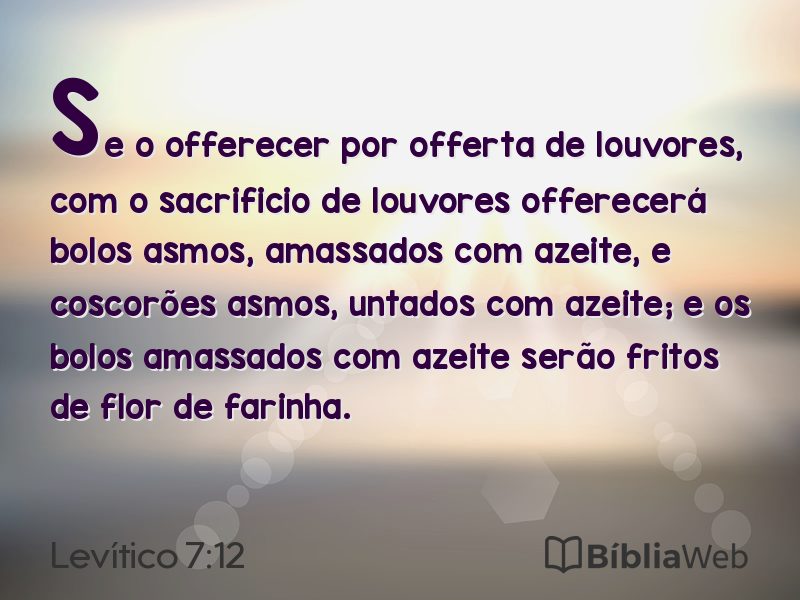 Levítico 7:12 em imagem para compartilhar