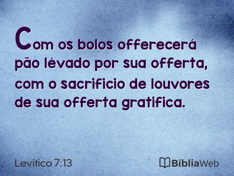 Levítico 7:13 em imagem para compartilhar