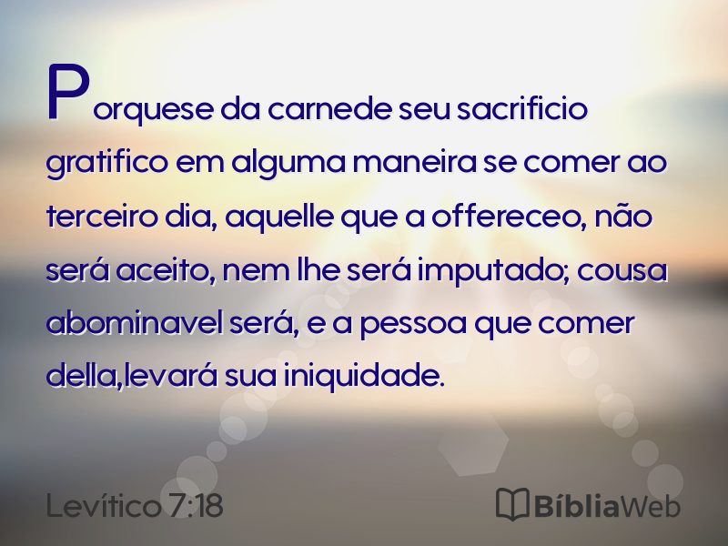 Levítico 7:18 em imagem para compartilhar