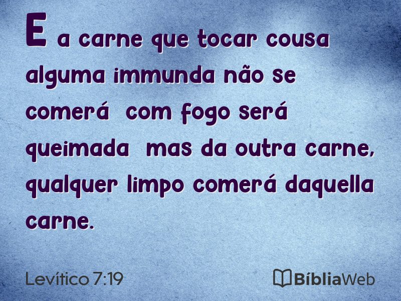 Levítico 7:19 em imagem para compartilhar