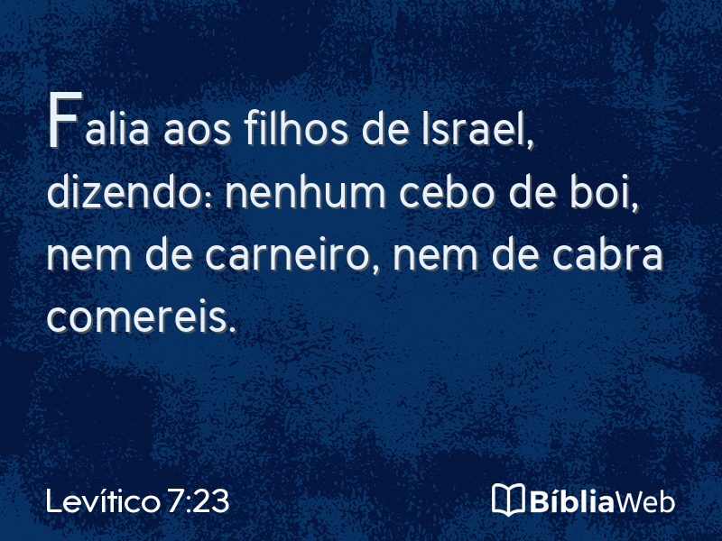 Levítico 7:23 em imagem para compartilhar