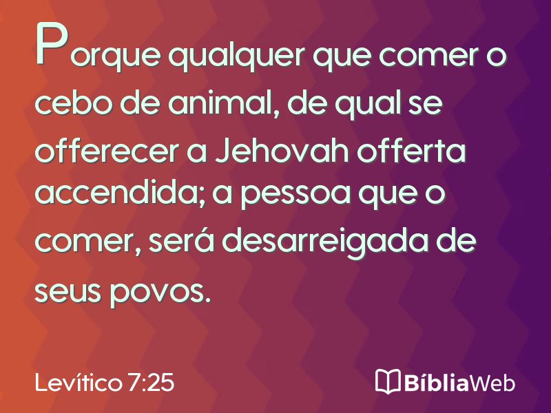 Levítico 7:25 em imagem para compartilhar