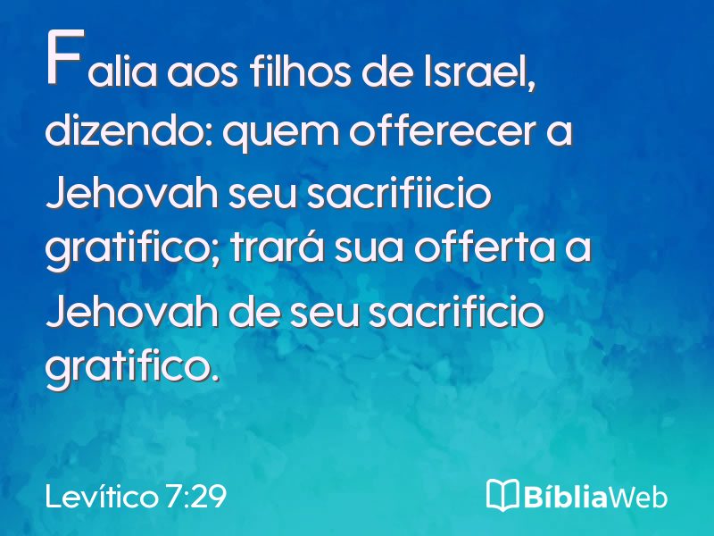 Levítico 7:29 em imagem para compartilhar