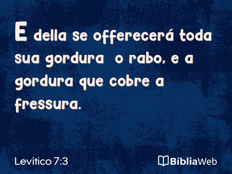 Levítico 7:3 em imagem para compartilhar