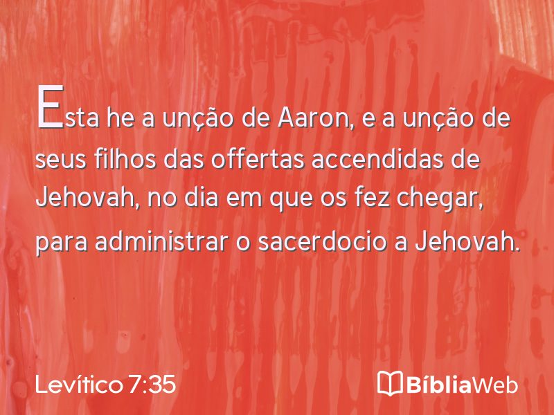 Levítico 7:35 em imagem para compartilhar