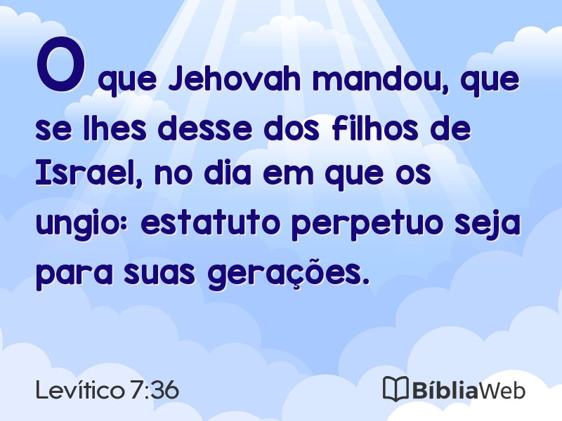Levítico 7:36 em imagem para compartilhar