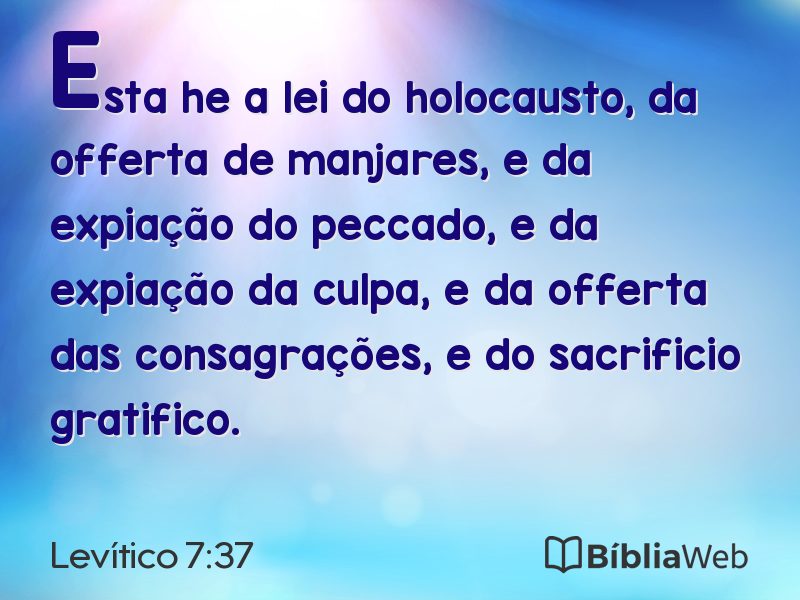 Levítico 7:37 em imagem para compartilhar