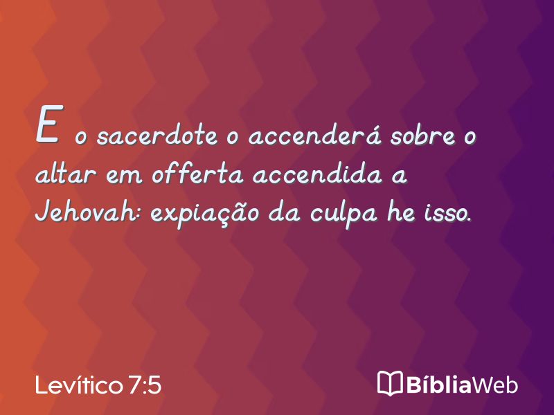 Levítico 7:5 em imagem para compartilhar