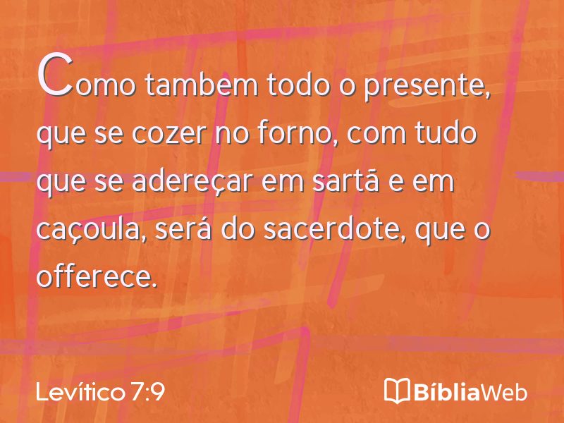 Levítico 7:9 em imagem para compartilhar